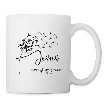 Jesus, amazing grace has a chic dandelion graphic - Mug - white - Right