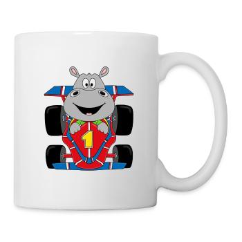 NILPFERD - RENNFAHRER - AUTO - MOTORSPORT - Tasse - Weiß - Rechts
