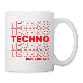 Techno Hard Dark Acid Techno - Mug - white - Right