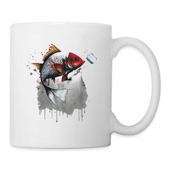 Japanischer Karpfen - Tasse - Weiß - Rechts