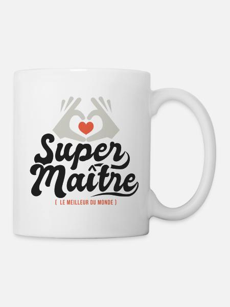 Super maitre l unique cadeau maître instituteur - Mug blanc - blanc
