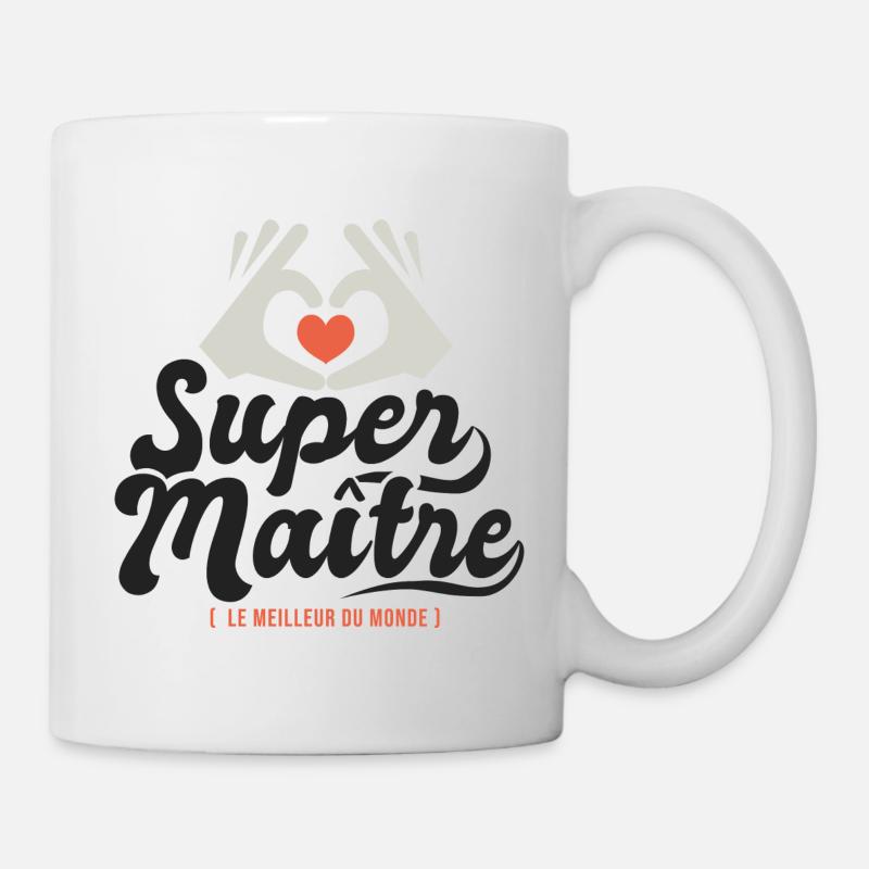 Super maitre l unique cadeau maître instituteur - Mug blanc - blanc