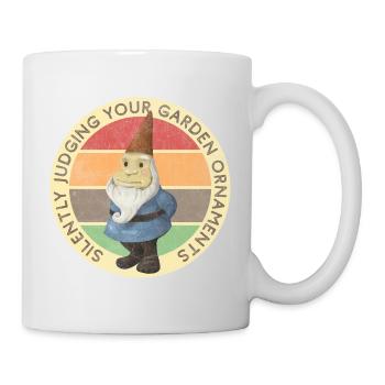 Lustiges Gartentee stumm beurteilen Gartenzwerg - Tasse - Weiß - Rechts