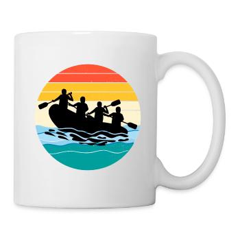 Vintage Retro Rafting Team Raft White Water Rafter - Mug blanc - blanc - Droite