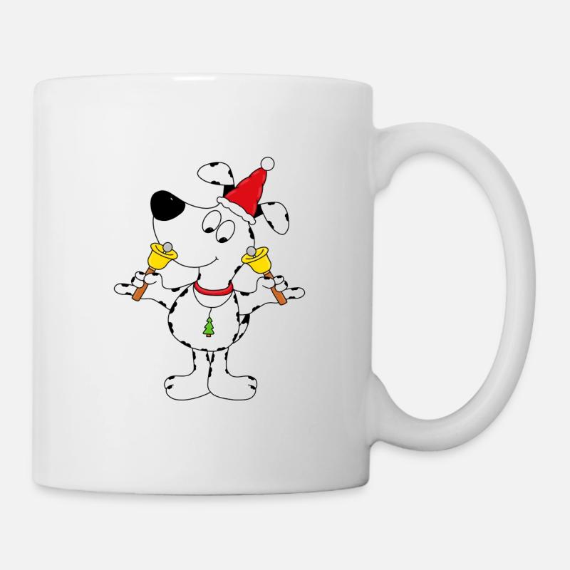 HUND - GLOCKEN - WEIHNACHTEN - TIER - TIERISCH - Tasse - Weiß