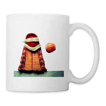 Tricoter Noël - Mug blanc - blanc - Droite
