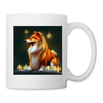 Rough Collie Christmas - Mug - white - Right