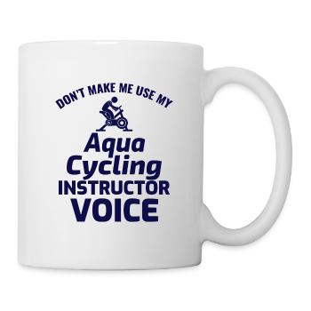 Aqua Radfahren Schwimmbad Fitness Training Lustig - Tasse - Weiß - Rechts