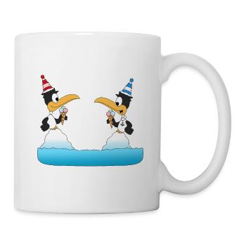 PINGUINE - EIS - TIERE - WINTER - LIEBE - LOVE - Tasse - Weiß - Rechts