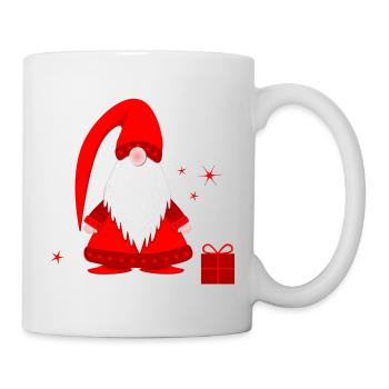 Wichtel wichteln Wichtelgeschenk Weihnachten - Tasse - Weiß - Rechts