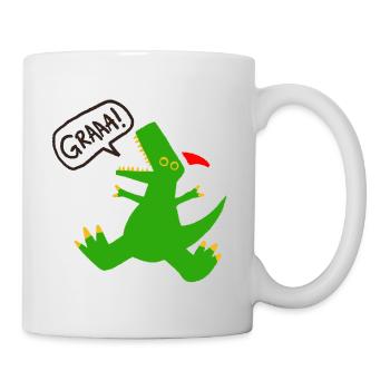 DINO NOËL - Mug blanc - blanc - Droite