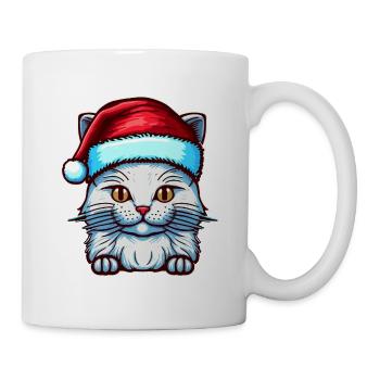 Pretty Xmas kitten digital artwork for all cat - Mug - white - Right