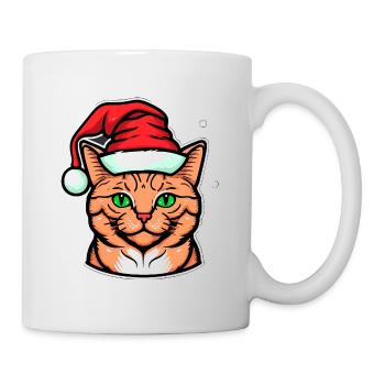 Belle illustration de chaton de Noël pour tous - Mug blanc - blanc - Droite