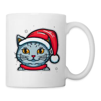 Beautiful Xmas kitten digital illustration, the - Mug - white - Right