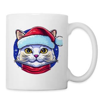 Entzückende Winterkätzchenzeichnung für alle Katzenfans - Tasse - Weiß - Rechts
