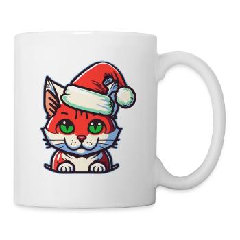 Wunderschönes Weihnachtskatzendesign, ein ausgezeichneter Weihnachtsmann - Tasse - Weiß - Rechts