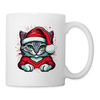 Illustration parfaite de chaton de Noël, le meilleur Père Noël - Mug blanc - blanc - Droite