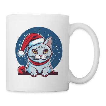 Beau design de chat d’hiver, le cadeau de Noël idéal - Mug blanc - blanc - Droite