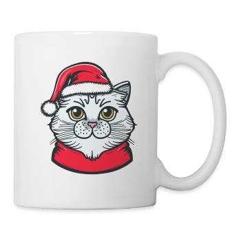 Perfect Advent cat digital artwork, a great Xmas - Mug - white - Right