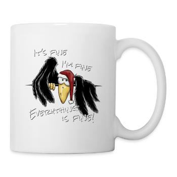 Je suis Fine Alles Gut Noël Corbeau de Noël - Mug blanc - blanc - Droite