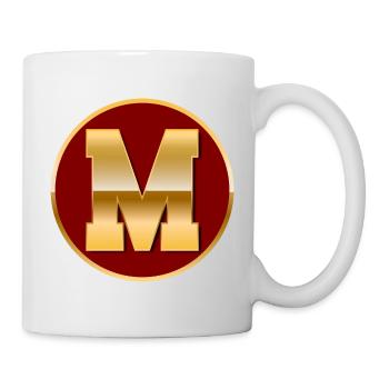 Buchstabe M - Tasse - Weiß - Rechts