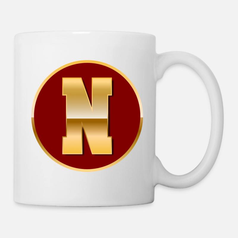 Buchstabe N - Tasse - Weiß