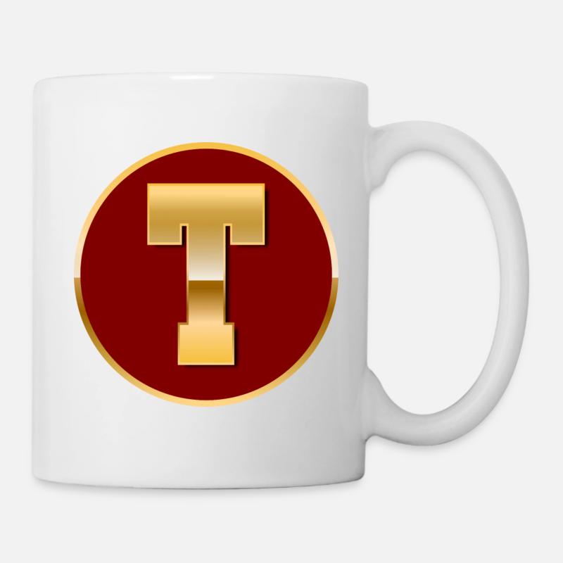 Letter T - Mug - white