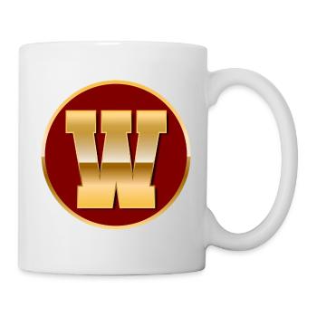 Buchstabe W - Tasse - Weiß - Rechts