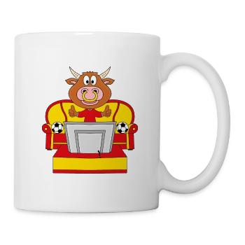 SPANIEN - SPAIN - ESPAÑA - FUßBALL - WM - STIER - Tasse - Weiß - Rechts
