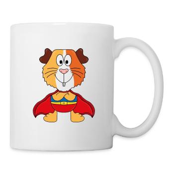 SUPERHELD - MEERSCHWEINCHEN - TIER - TIERISCH - Tasse - Weiß - Rechts