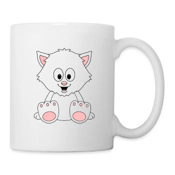 KATZE - KATER - TIER - TIERISCH - KIND - BABY - Tasse - Weiß - Rechts