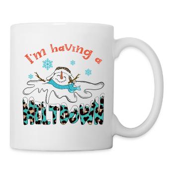 Je m’effondre - Lustiger Schneemann - Mug blanc - blanc - Droite