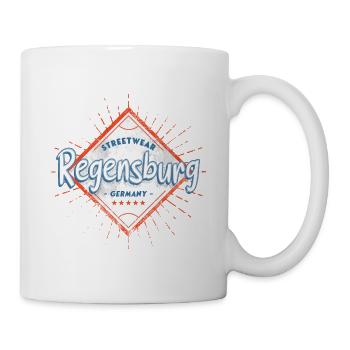 Regensburg Deutschland Stadt Skyline Heimat Liebe - Tasse - Weiß - Rechts