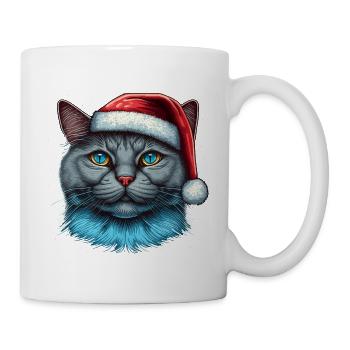 Niedliche Advent Kätzchen Illustration, eine ausgezeichnete - Tasse - Weiß - Rechts