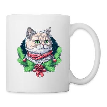 Lovely Xmas cat design, an excellent Xmas present - Mug - white - Right