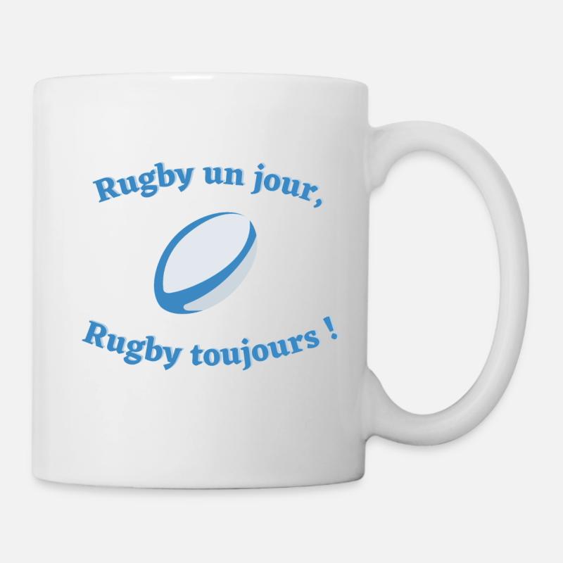 Rugby un jour, rugby toujours ! - Mug blanc - blanc