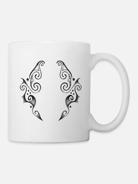 Altes Punktwork-Dotwork-Symbol - Tasse - Weiß