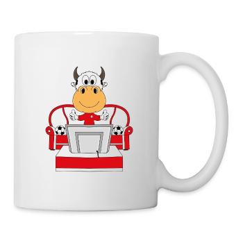 FUßBALL - KUH - SCHWEIZ - SWITZERLAND - WM - SPORT - Tasse - Weiß - Rechts