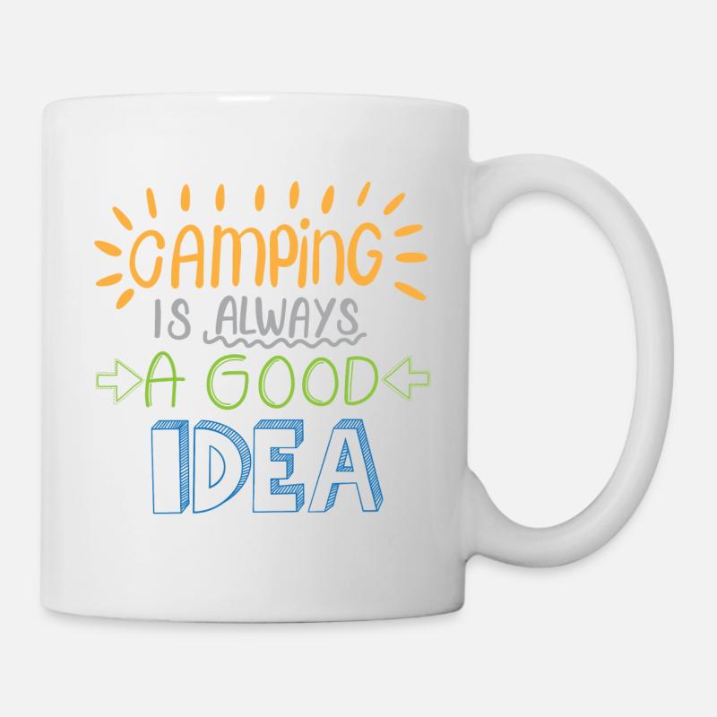 Camping Idea - Tasse - Weiß