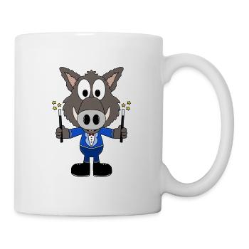 WILDSCHWEIN - ZAUBERER - TIER - KIND - BABY - Tasse - Weiß - Rechts