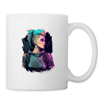 Fearless futuristic Women for Video Game Lovers - Mug - white - Right