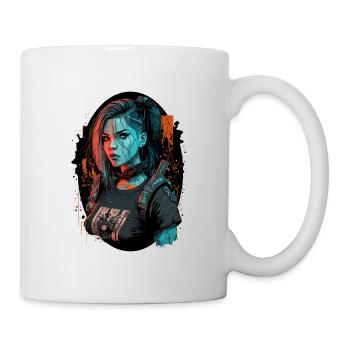 Erstaunliche digitale Illustration eines atemberaubenden Punk - Tasse - Weiß - Rechts