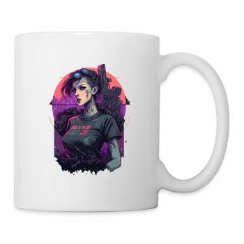 Stunning punk Girl for Science Fiction Lovers - Mug - white - Right