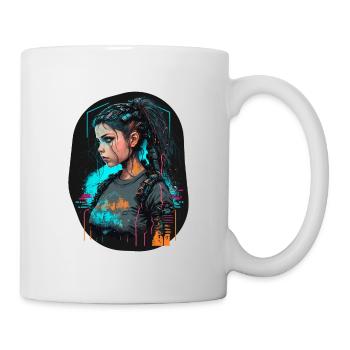 Wunderbare digitale Illustration eines schönen - Tasse - Weiß - Rechts