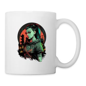 Schöne Punk Frauen für Gaming-Fans - Tasse - Weiß - Rechts