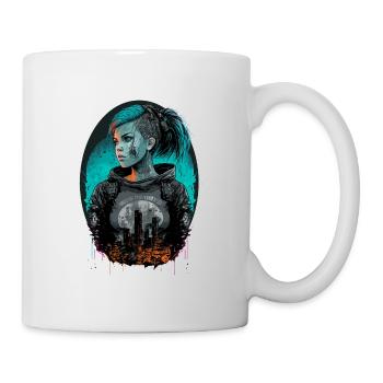 Gorgeous futuristic Girl for Science Fiction Fans - Mug - white - Right