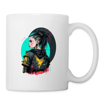 Merveilleuse illustration d’une belle fille - Mug blanc - blanc - Droite