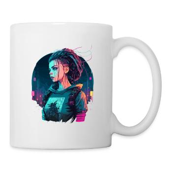 Cool Futuristic lady for epic figure. - Mug - white - Right