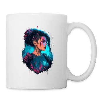 Wunderschöne futuristische Frauen für Gaming-Fans - Tasse - Weiß - Rechts