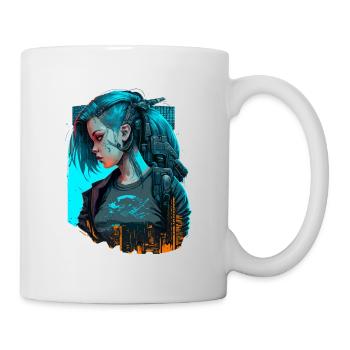 Schöne futuristische Dame für Gaming-Liebhaber - Tasse - Weiß - Rechts